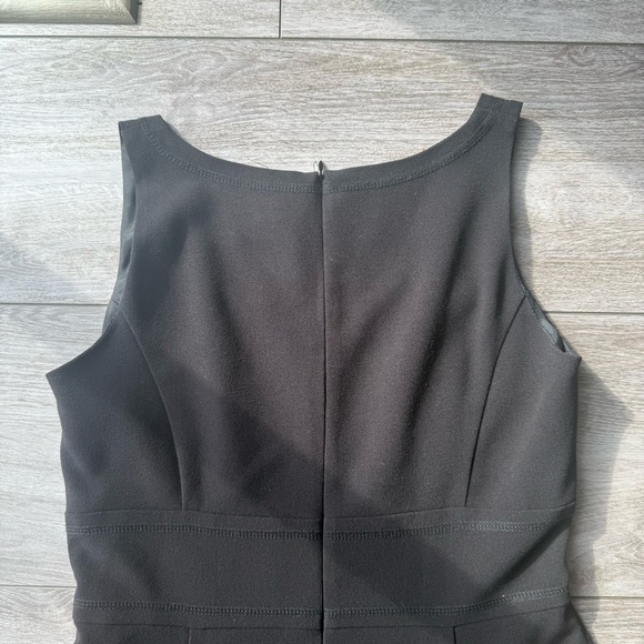 Tobias Black V Neck Sleeveless Fit and Flare Dress Made in Canada - Picture 13 of 15